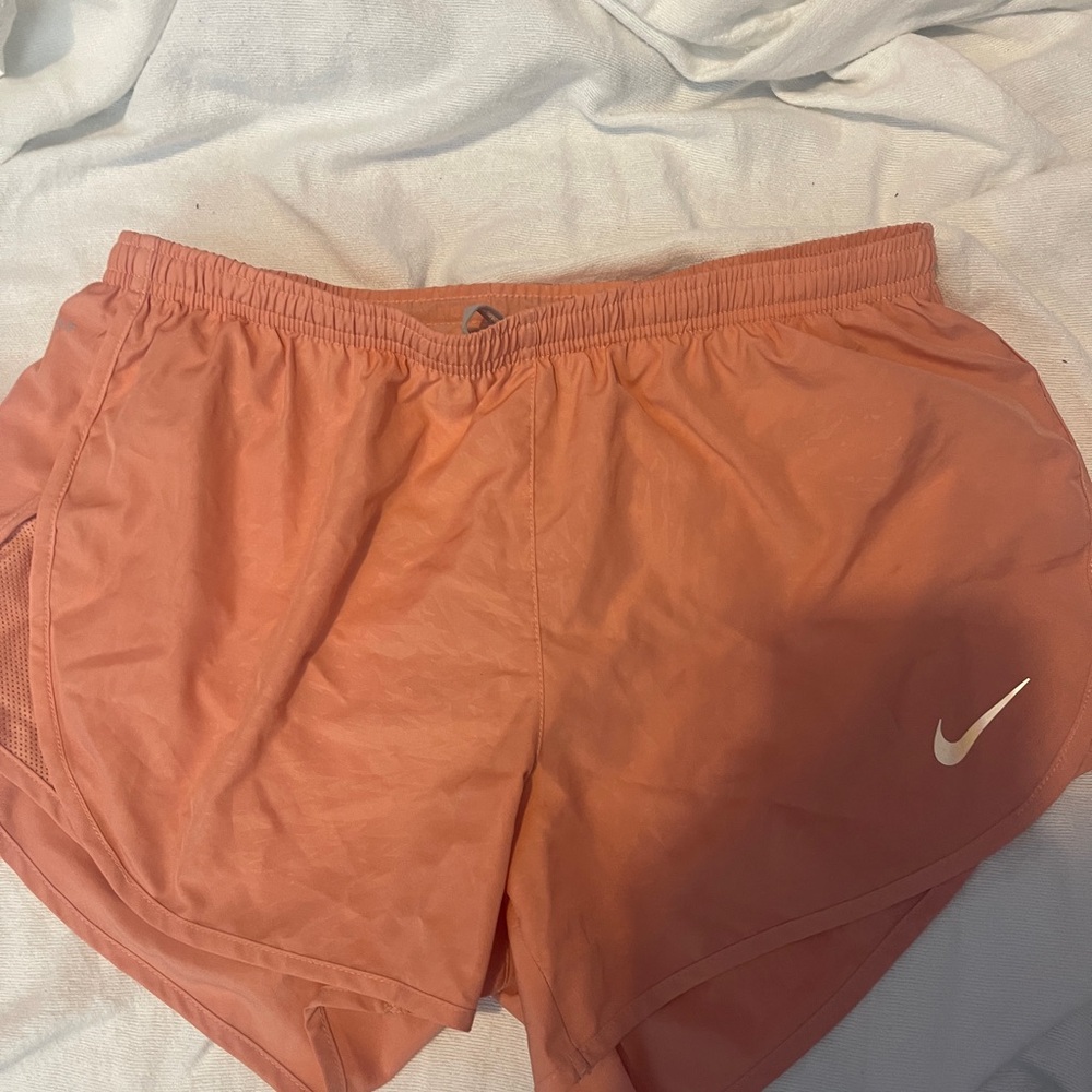 Coral Nike dri fit shorts